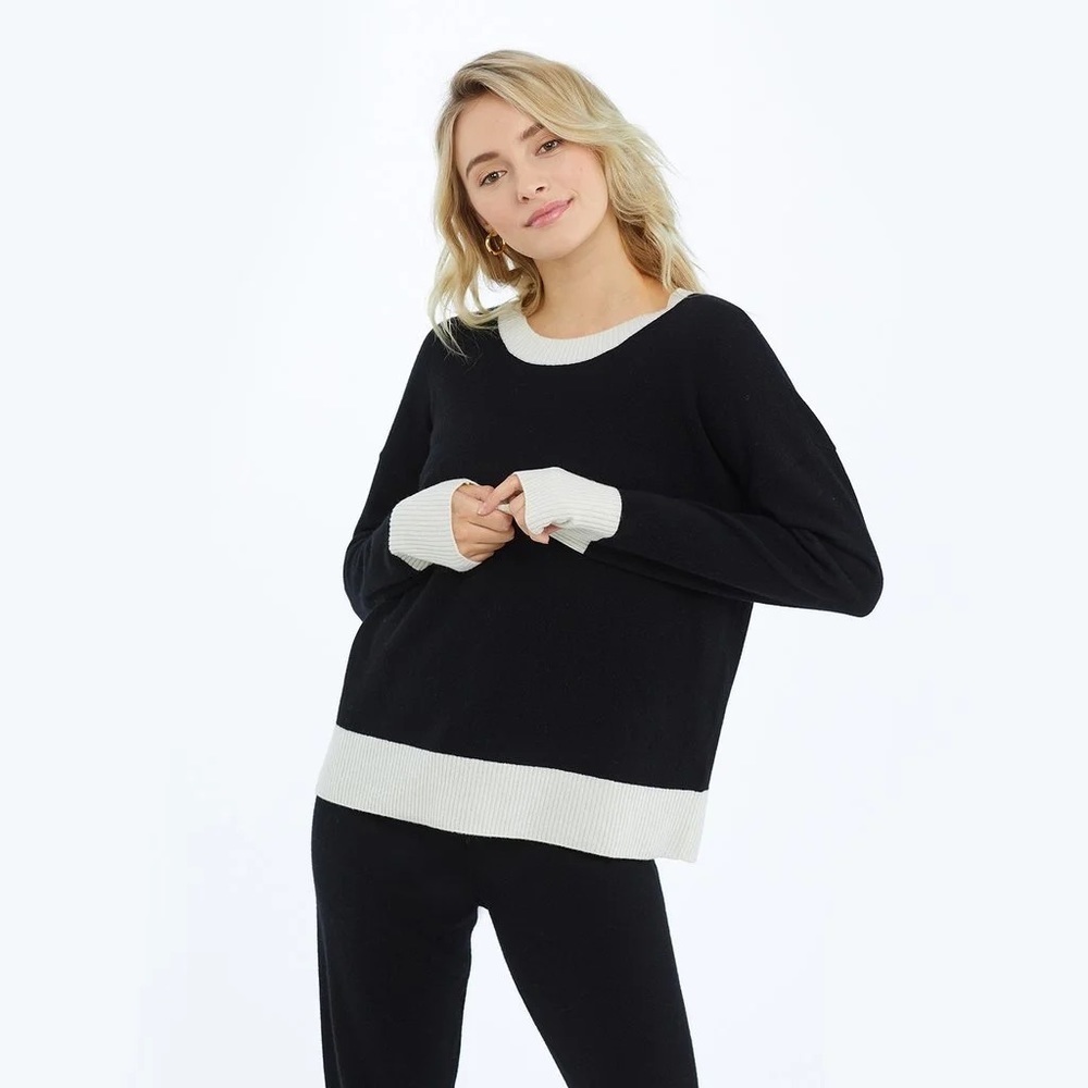 SUMMERSALT The Coziest Cashmere Blend Crew Sweater